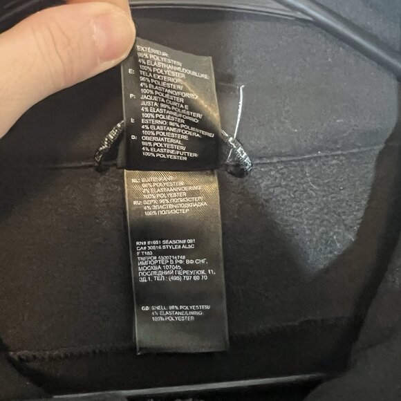 The North Face Men’s Large Jacket Black Apex Softshell Wind Resistant Full Zipp - Picture 14 of 14